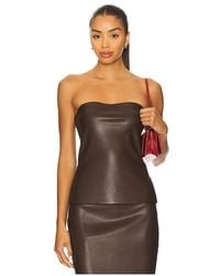 Susana Monaco - Faux Leather Tube Top - Lyst