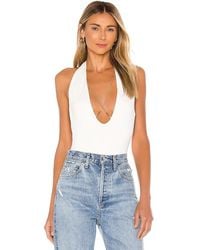 superdown - Jewels Cross Front Bodysuit - Lyst
