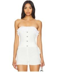 ZEMETA - Rosie Ruffle Knit Tube Top - Lyst