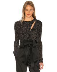 Michelle Mason Asymmetrical Layered Sweater - Black