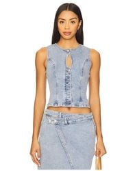 SOVERE - Etch Denim Bodice - Lyst