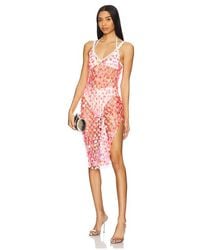 MILLY - Midi-Kleid Sequin Crochet - Lyst