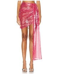 LAPOINTE - Sequin Drape Mini Skirt - Lyst