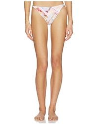 L'Agence - 'Agence Postcard Print String Bottom - Lyst