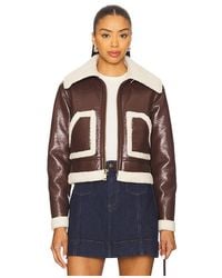 Alice + Olivia - Isaiah Faux Shearling Aviator Jacket - Lyst