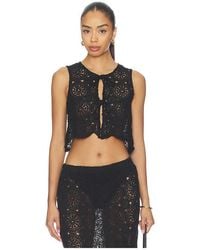 4th & Reckless - Laurenne Crochet Tie Top - Lyst