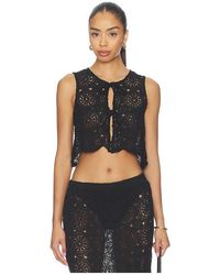 4th & Reckless - Laurenne Crochet Tie Top - Lyst