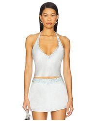 Asta Resort - X Revolve Marina Hand Beaded Top - Lyst