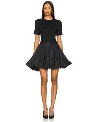 Jonathan Simkhai - Kenz Short Sleeve Knit Combo Ruffle Mini Dress - Lyst