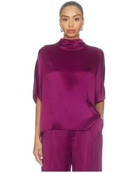 LAPOINTE - Satin Cape Tee - Lyst