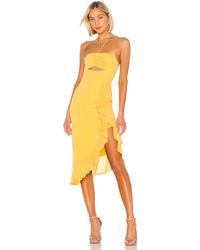 kyra midi dress in fuchsia & orange