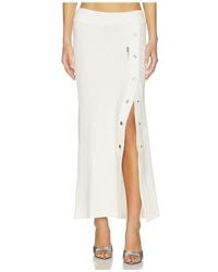 Gcds - Ribbed Snap Long Skirt - Lyst