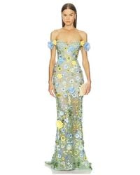 Bronx and Banco - Portofino Floral Jasmine Off The Shoulder Gown - Lyst