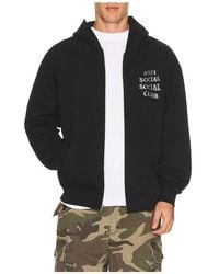 ANTI SOCIAL SOCIAL CLUB - Rhinestone Zip Up Hoodie - Lyst