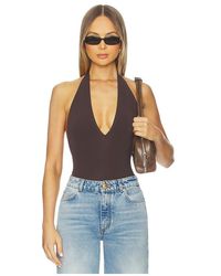 Commando - X Revolve Ballet Deep Plunge Halter Bodysuit - Lyst