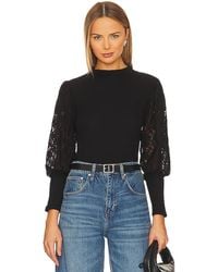 Bobi - Lace Long Sleeve Sweater - Lyst
