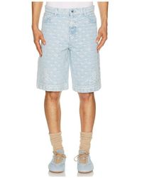 CASABLANCA - Carpet Jacquard Baggy Denim Shorts - Lyst