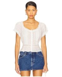 RIXO London - Kurzärmeliges Oberteil Sandi - Lyst