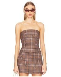 Lovers + Friends - Twill Strapless Bustier Top - Lyst
