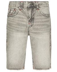 TRUE RELIGION - Ricky Flap Short Fray Hem Short En Color Gris Talla (También En 32, 33, 34) - Lyst