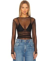 Free People - X Intimately Fp Last Layer Long Sleeve Top In Black - Lyst