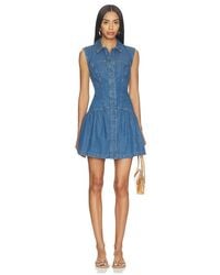 FRAME The Linen Day Dress in White | Lyst