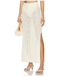 Devon Windsor - Falda Haisley En Color Crema Talla En - Lyst