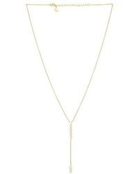 By Adina Eden - Multi Bezel Stone Drop Lariat Necklace - Lyst