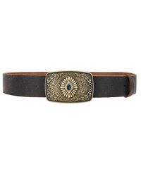 Lamarque - Metal Buckle Leather Belt - Lyst