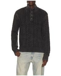 Schott Nyc - Cable Knit Fishermans Sweater - Lyst