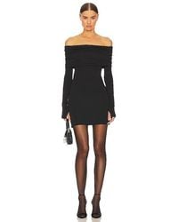 Helsa - Matte Jersey Off Shoulder Mini Dress - Lyst