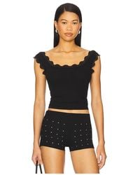 LNA - Cassidy Lace Ribbed Tank - Lyst