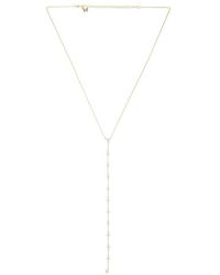 By Adina Eden - Teardrop Cz Lariat Necklace - Lyst