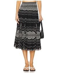 Charo Ruiz - Falda Midi Livvy En Color Negro Talla (También En S, Xs) - Lyst