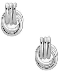 Heaven Mayhem - Pendientes Knot En Color Plateado Metálico Talla - Lyst