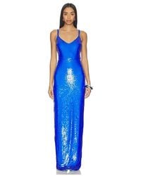 L'Agence - Karma Sequin Maxi Dress - Lyst