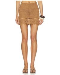 MORE TO COME - Elliana Crochet Mini Skirt - Lyst