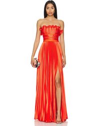 AMUR - Losey Ruffle Neck Gown - Lyst