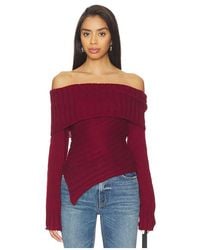Line & Dot - PULL BETTY en Burgundy - Lyst