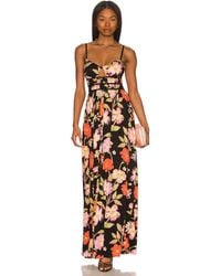 Womens Clothing Dresses Casual and summer maxi dresses Free People Synthetic Wisteria Floral Print Maxi Dress 
