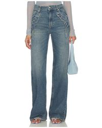 Blumarine - Scallop Boyfriend Jean - Lyst