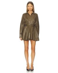 Norma Kamali - Super Oversized Boyfriend Shirt Flared Mini Dress - Lyst
