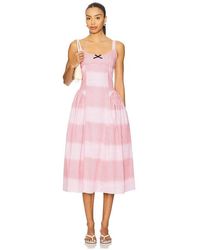 Maude Club - Vestido Midi Rosalie En Color Rosado Talla En - Lyst