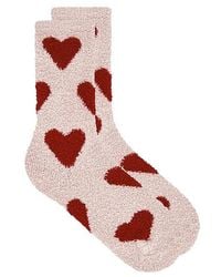 Barefoot Dreams - Cozy Chic Heart Print Socks - Lyst