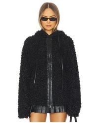 Norma Kamali - Oversized Raglan Sleeve Zip Front Hooded Jacket - Lyst