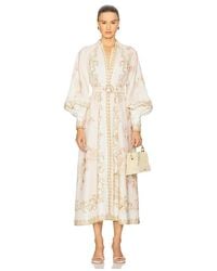 Zimmermann - Buttoned Midi Dress - Lyst