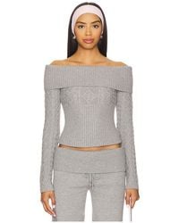 Frankie's Bikinis - Jazz Cable Knit Sweater - Lyst