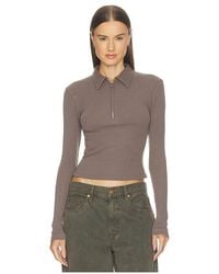 Agolde - Amica Zip Polo Shirt - Lyst