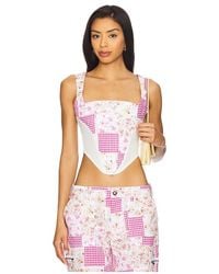 GUIZIO - Mina Patchwork Corset - Lyst