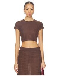 Jonathan Simkhai - Lidie Short Sleeve Top - Lyst
